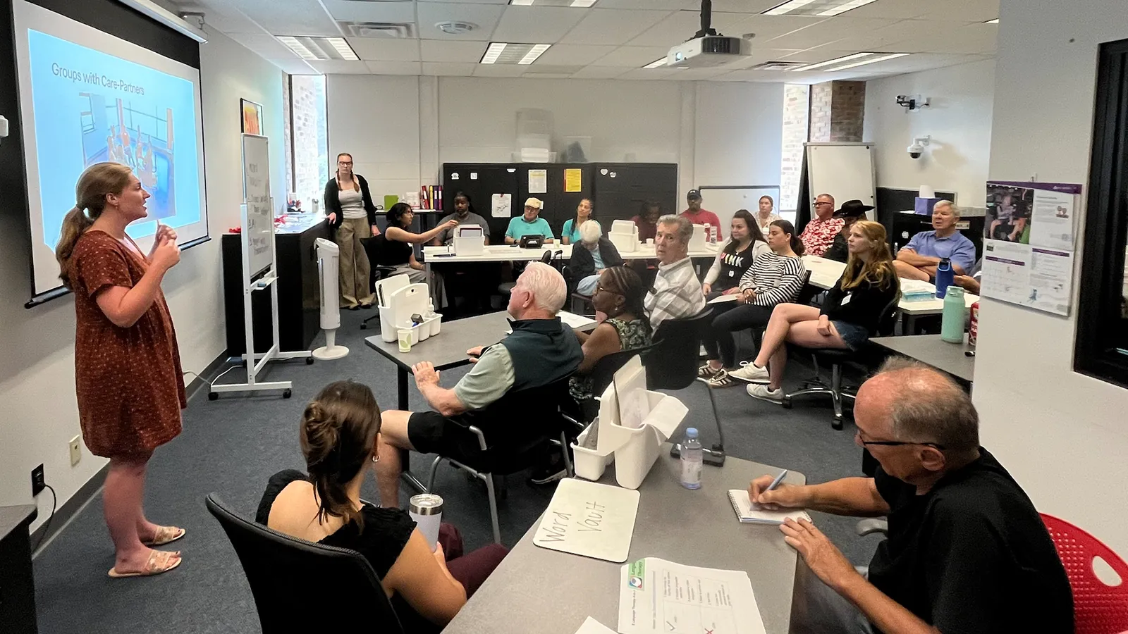 Adult classroom setting